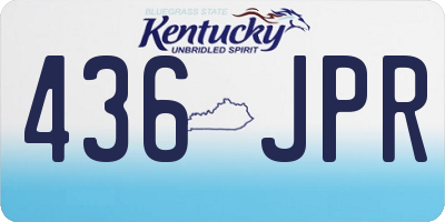 KY license plate 436JPR