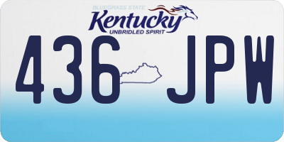 KY license plate 436JPW