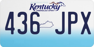 KY license plate 436JPX