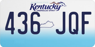 KY license plate 436JQF