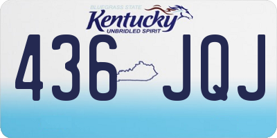 KY license plate 436JQJ