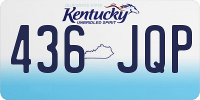 KY license plate 436JQP