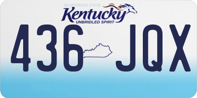 KY license plate 436JQX