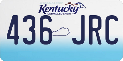 KY license plate 436JRC