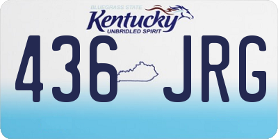 KY license plate 436JRG