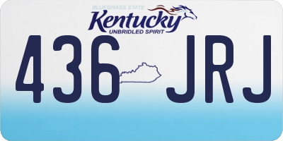 KY license plate 436JRJ