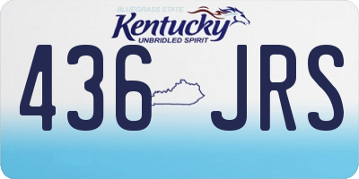 KY license plate 436JRS