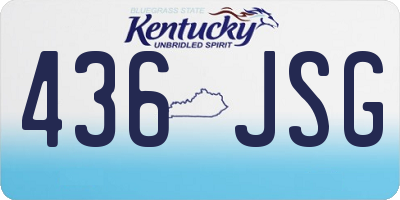 KY license plate 436JSG