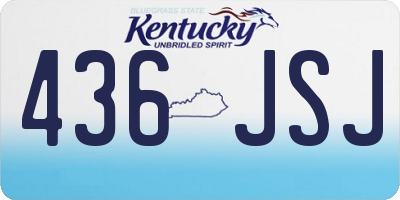 KY license plate 436JSJ