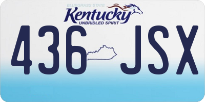 KY license plate 436JSX