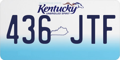 KY license plate 436JTF