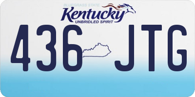 KY license plate 436JTG
