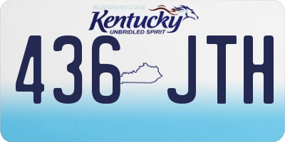 KY license plate 436JTH