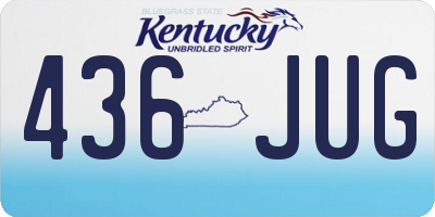 KY license plate 436JUG