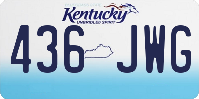 KY license plate 436JWG