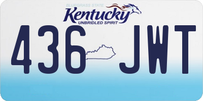 KY license plate 436JWT
