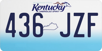KY license plate 436JZF