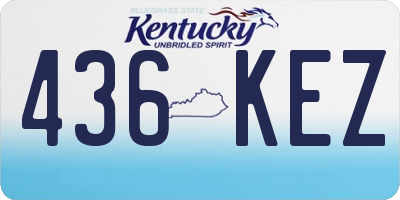 KY license plate 436KEZ