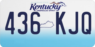 KY license plate 436KJQ
