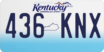 KY license plate 436KNX