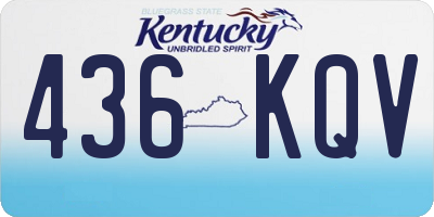 KY license plate 436KQV