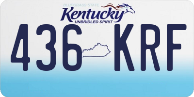 KY license plate 436KRF