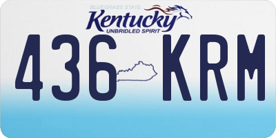 KY license plate 436KRM