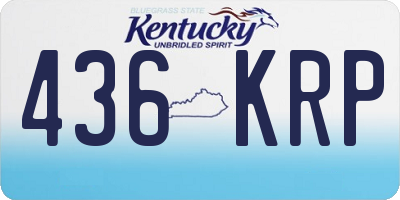 KY license plate 436KRP