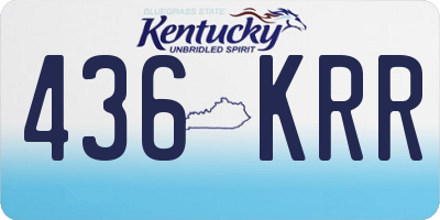 KY license plate 436KRR
