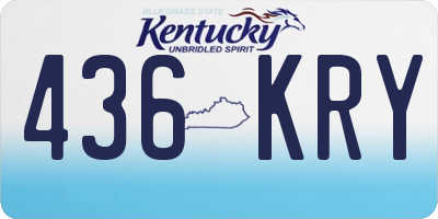 KY license plate 436KRY