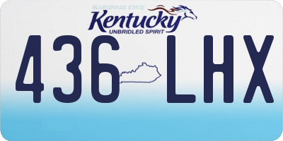 KY license plate 436LHX