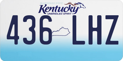 KY license plate 436LHZ