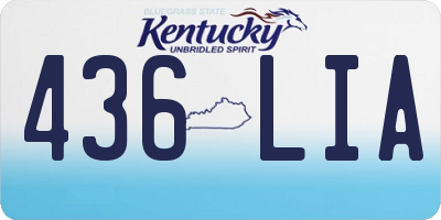 KY license plate 436LIA