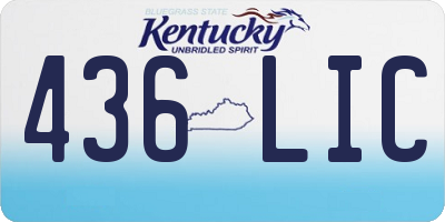 KY license plate 436LIC