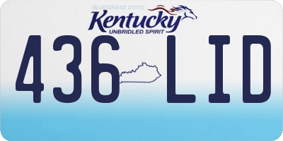 KY license plate 436LID