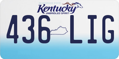 KY license plate 436LIG