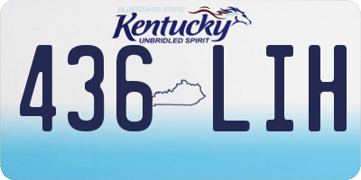 KY license plate 436LIH