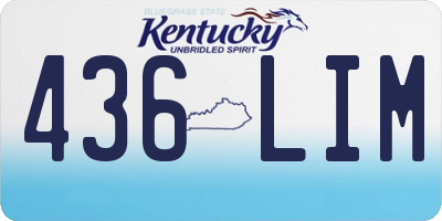 KY license plate 436LIM