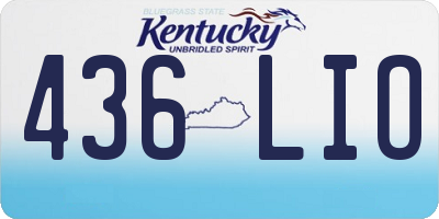 KY license plate 436LIO