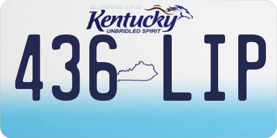 KY license plate 436LIP