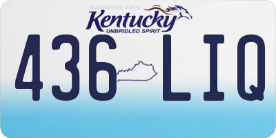 KY license plate 436LIQ