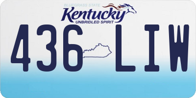 KY license plate 436LIW