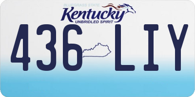 KY license plate 436LIY