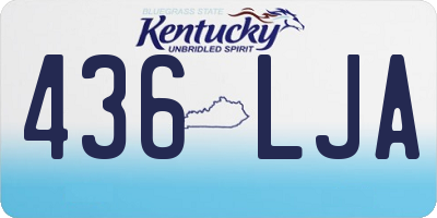 KY license plate 436LJA