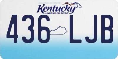 KY license plate 436LJB