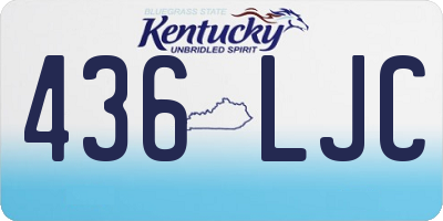 KY license plate 436LJC