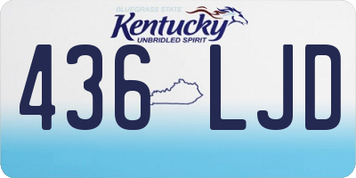 KY license plate 436LJD