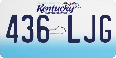 KY license plate 436LJG