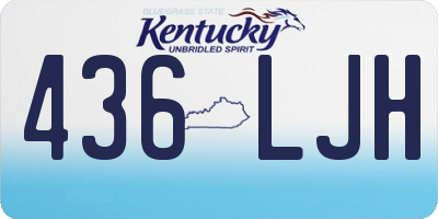 KY license plate 436LJH