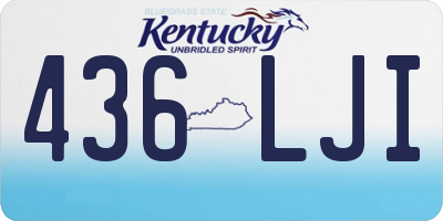 KY license plate 436LJI